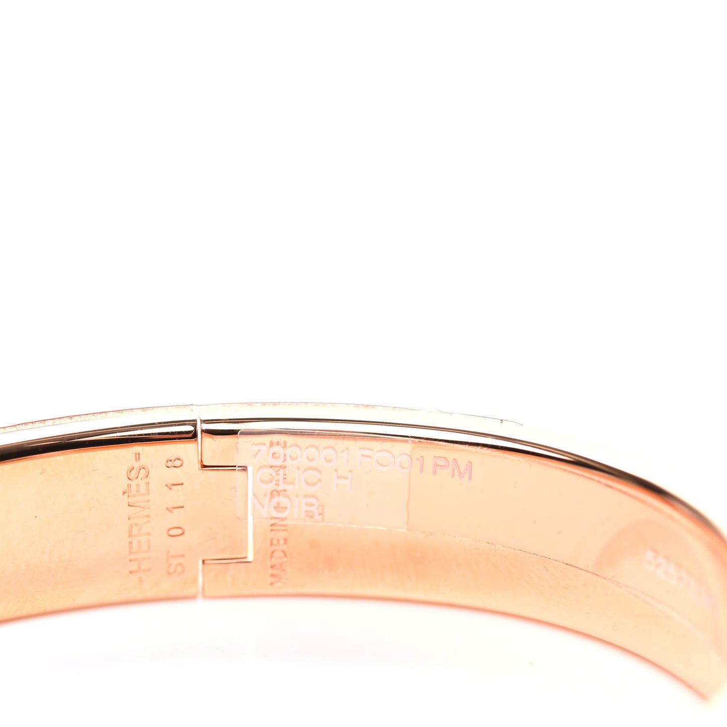 Enamel Narrow Clic Clac H Bracelet PM Black
