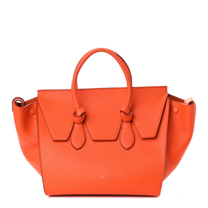 Celine Crisped Calfskin Small Tie Knot Tote Bright Orange 2 of 11