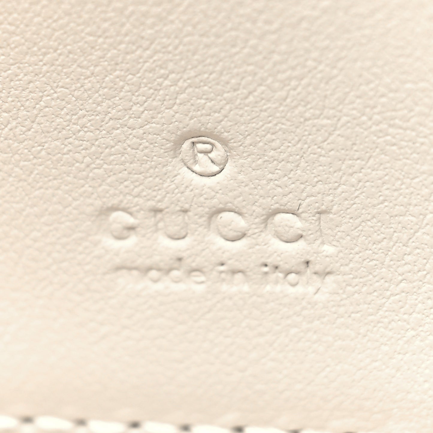 Calfskin GG Tennis Embossed Zip Around Card Case Wallet Mystic White