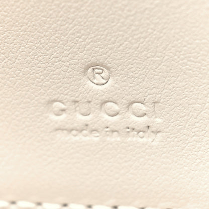 Gucci Calfskin GG Tennis Embossed Zip Around Card Case Wallet Mystic White 6 of 11