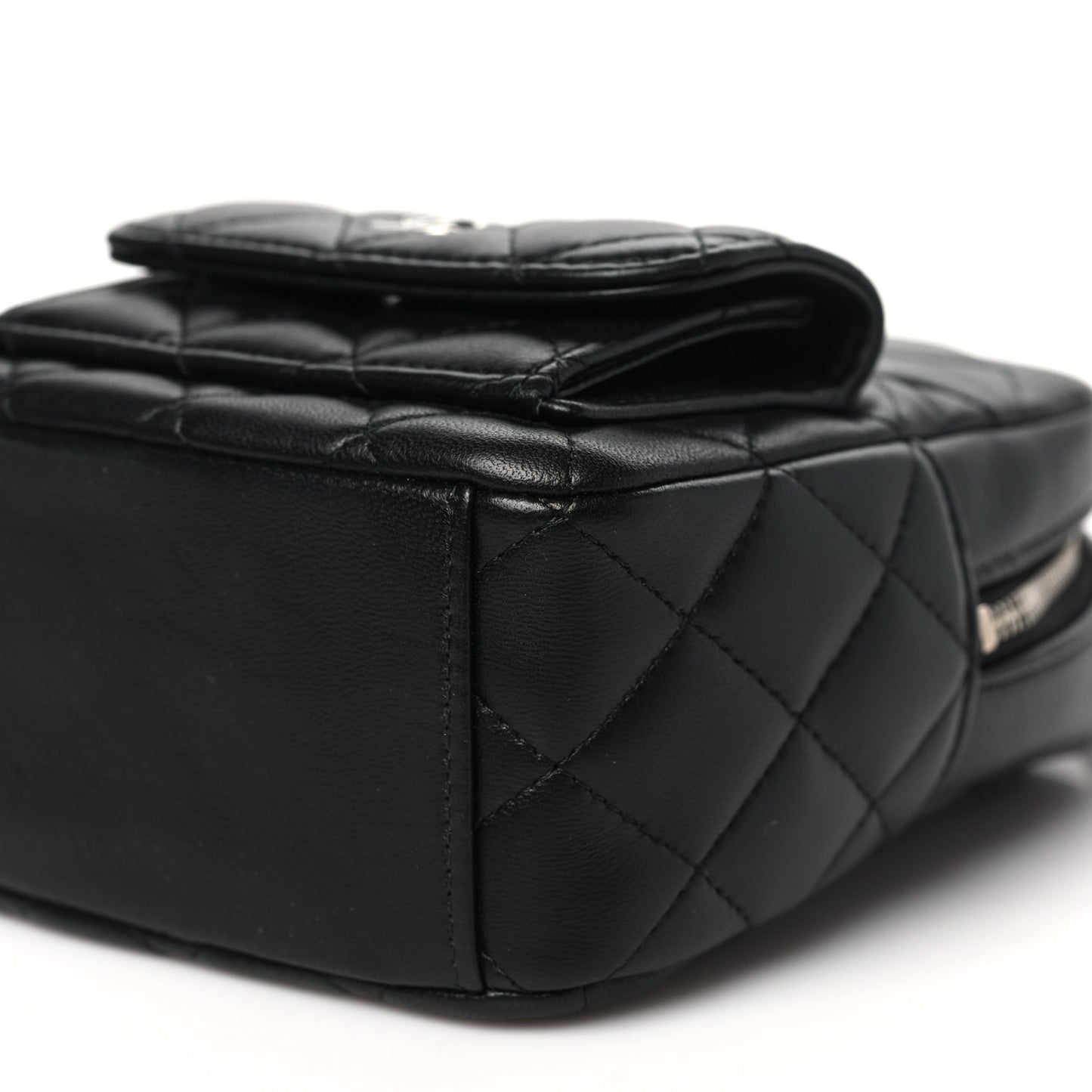 Lambskin Quilted CC Mini Classic Backpack Black