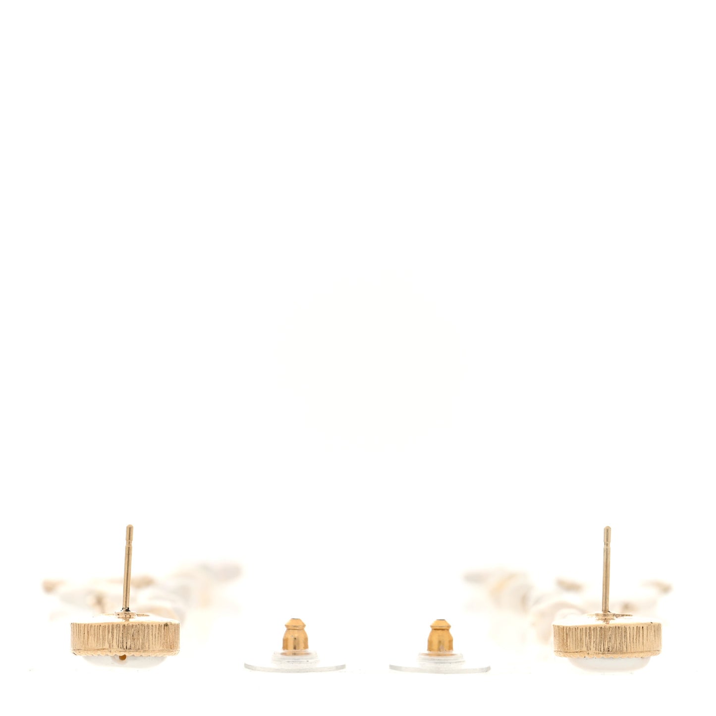 Crystal Mother of Pearl CC Star Dangle Earrings Gold