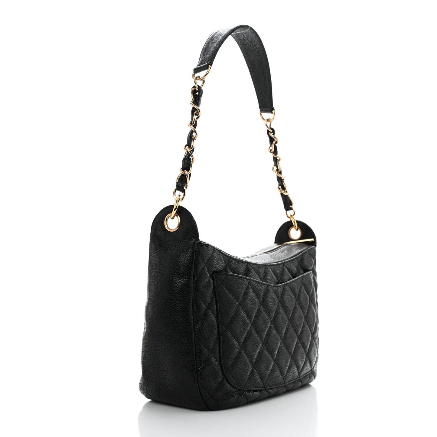 Caviar Quilted Timeless CC Shoulder Bag Black
