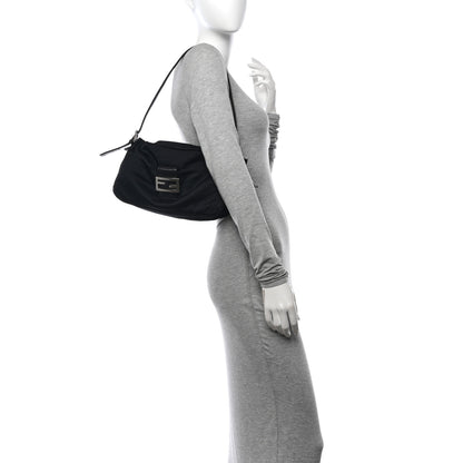 Fendi Neoprene Shoulder Bag Black 2 of 9