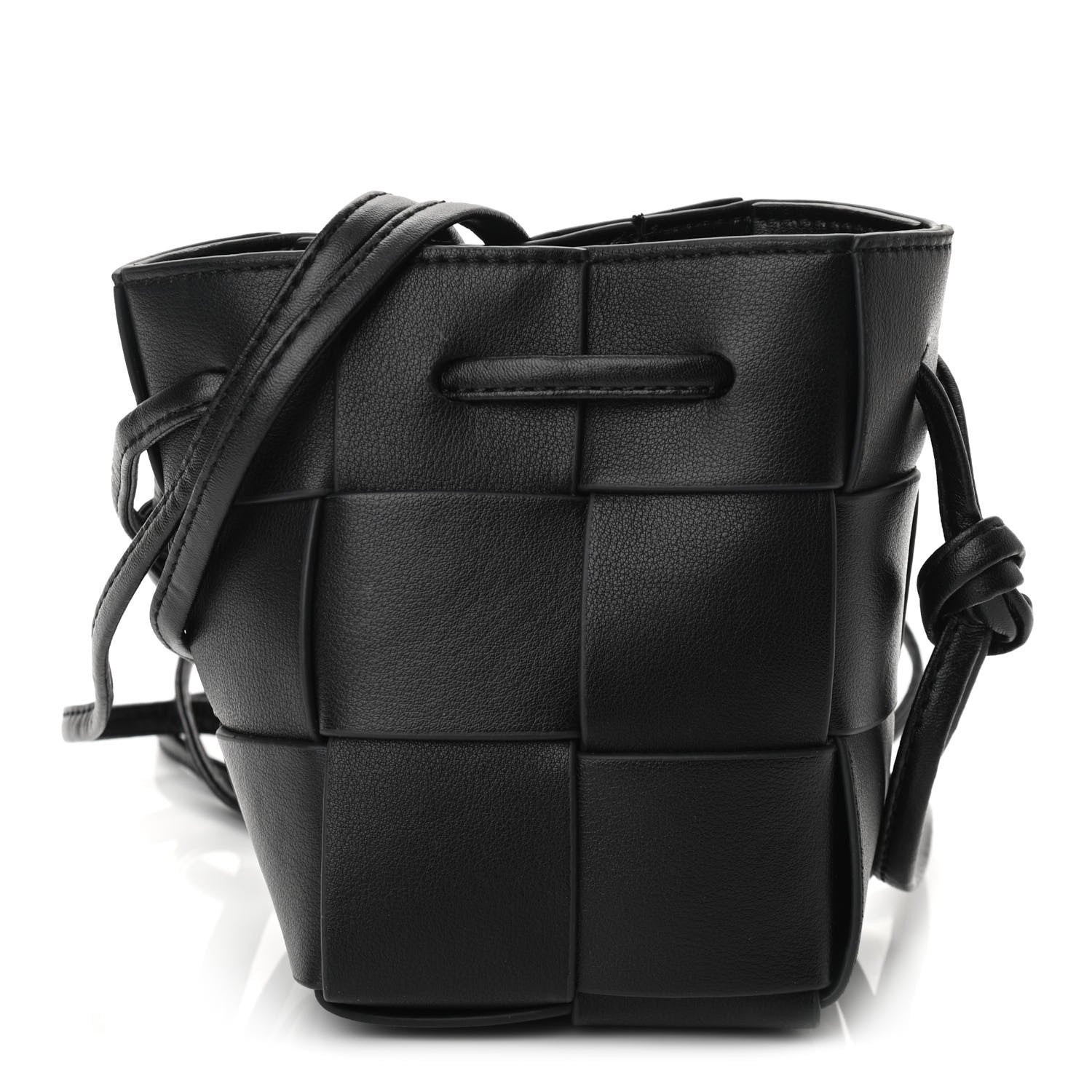 Bottega Veneta Nappa Maxi Intrecciato Mini Cassette Bucket Bag Black 1 of 9