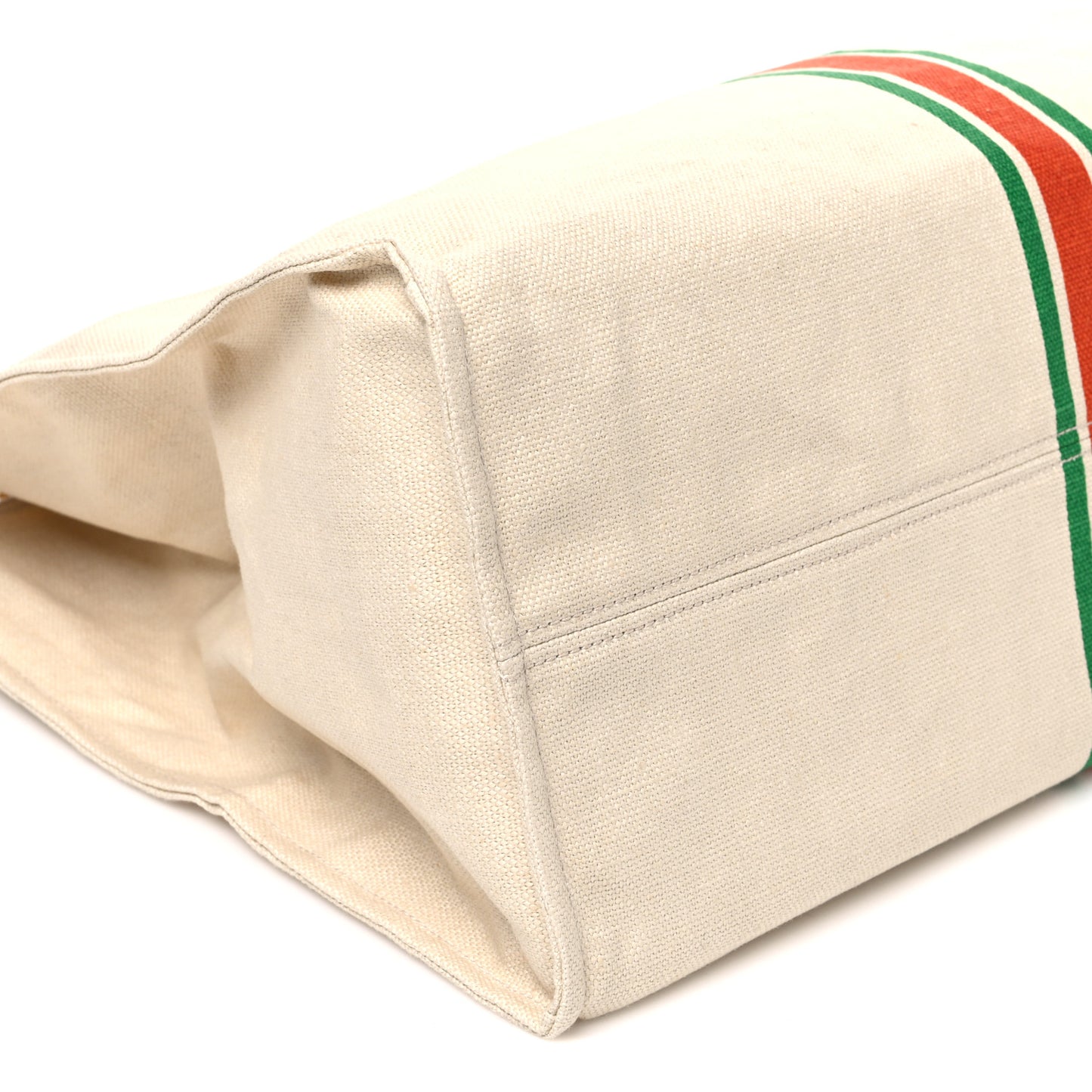 Linen Heavy Canvas Textured Dollar Calfskin Web Large Retro Interlocking G Foldable Tote Light Beige