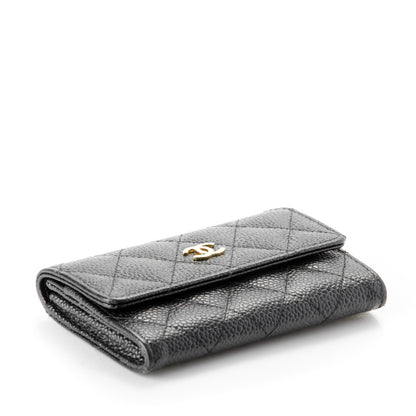Chanel Caviar Quilted Flap Card Holder Black 4 of 8