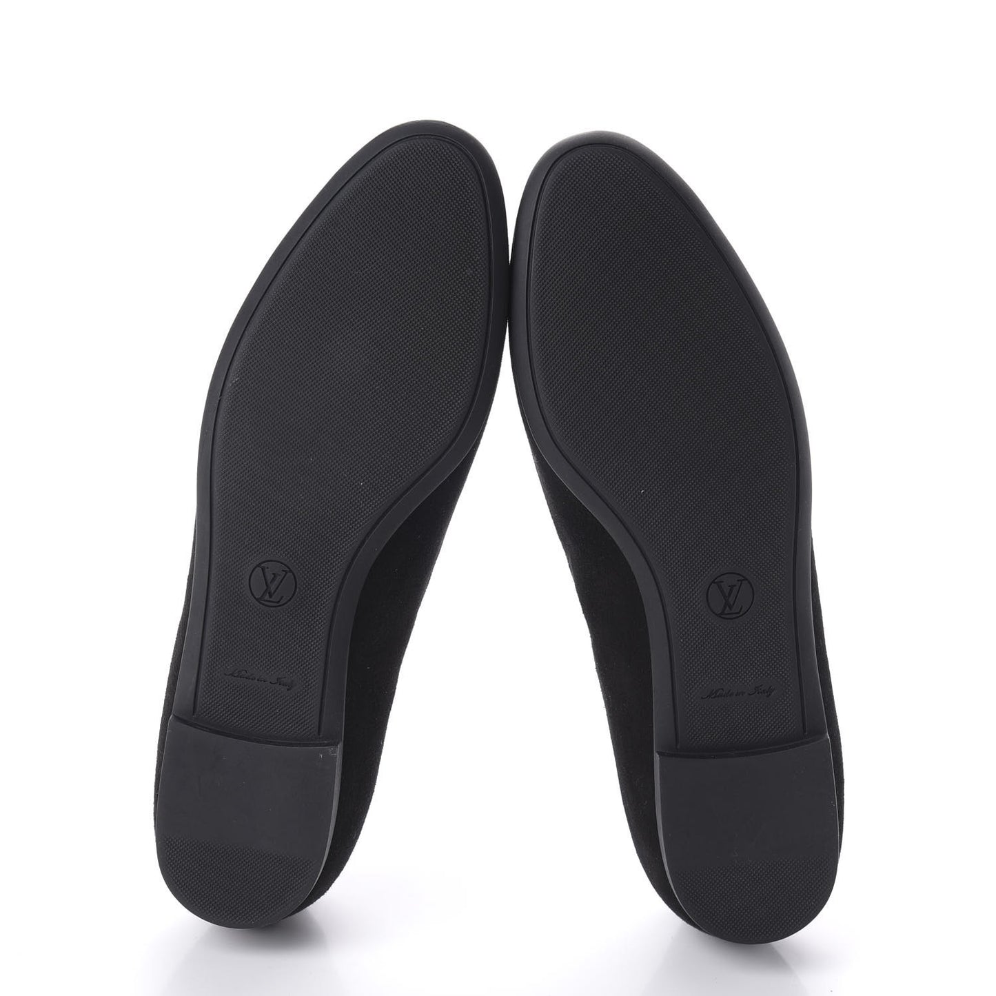 Suede Monogram Uniformes Ballet Flats 36 Black