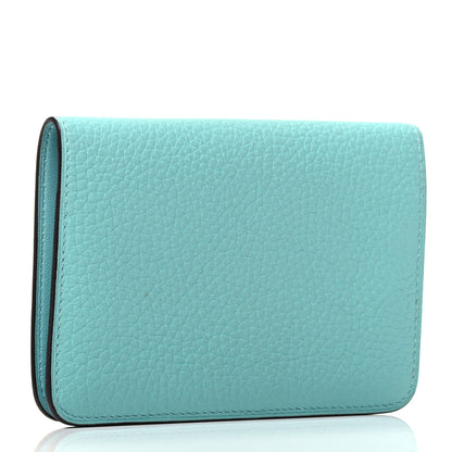 Hermes Togo Dogon Compact Wallet Bleu Atoll 2 of 4