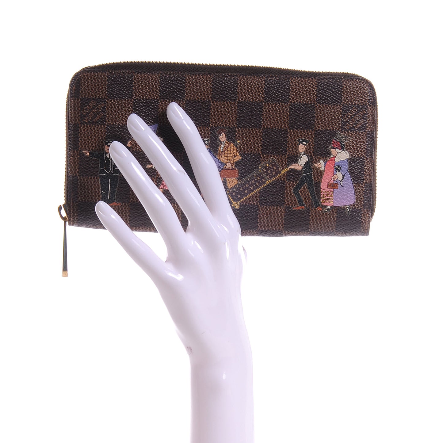 Damier Ebene Illustre Zippy Wallet Violet