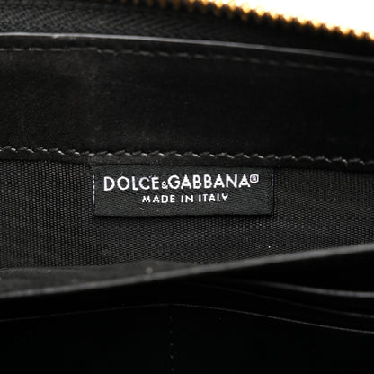 Dolce & Gabbana Nappa Quilted Devotion Zip Around Wallet Black 6 of 12