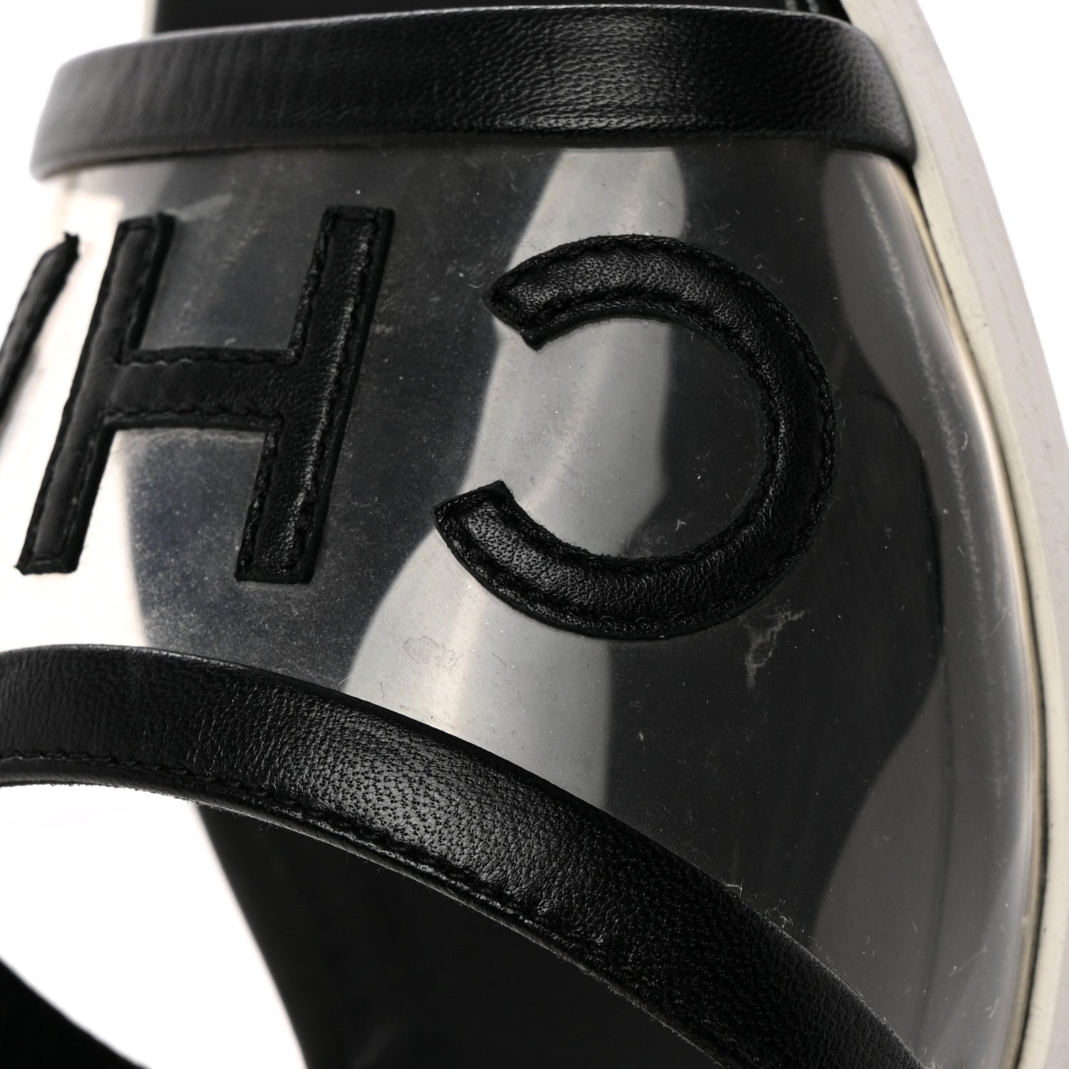 Chanel PVC Lambskin Logo Mules 37 Black 8 of 18