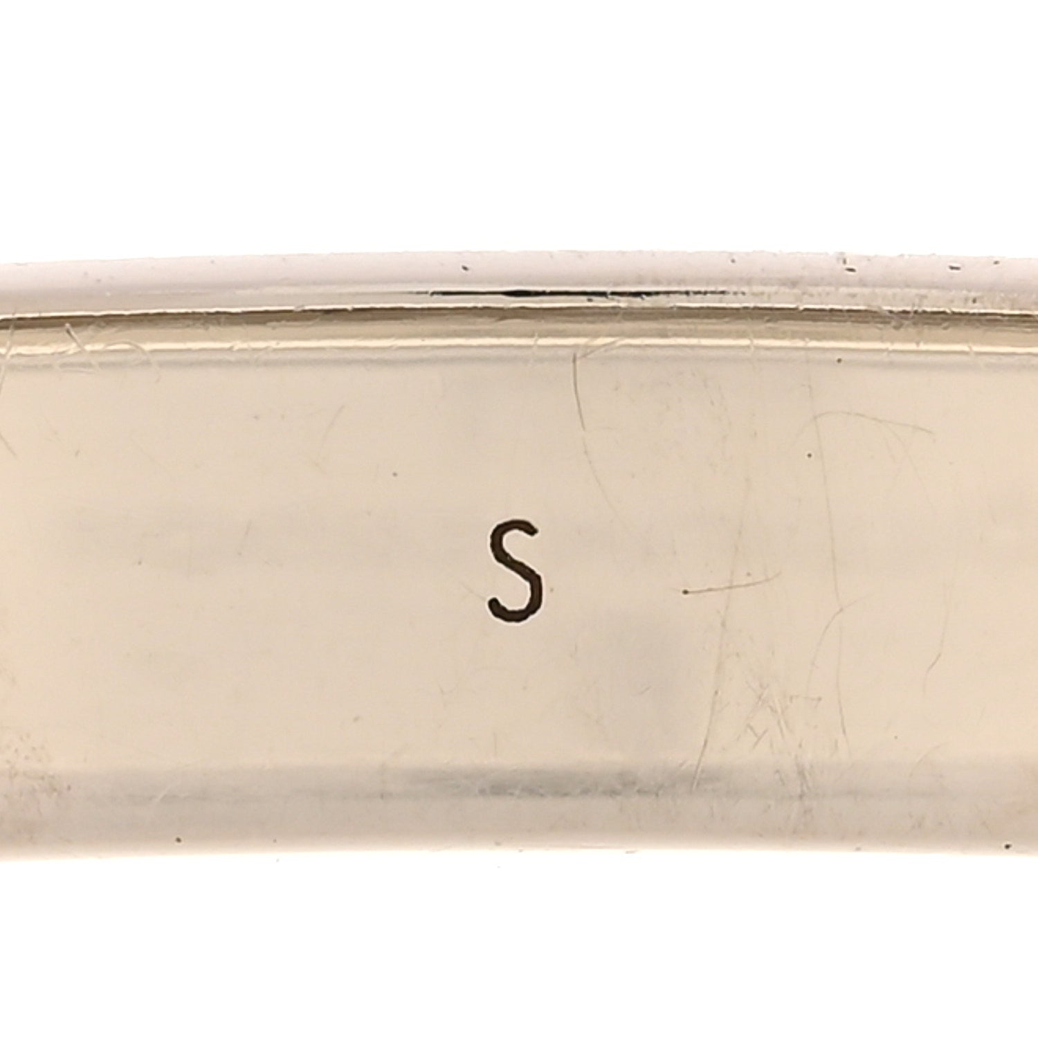 Louis Vuitton Brass Palladium Plated Nanogram Cuff S Silver 6 of 7
