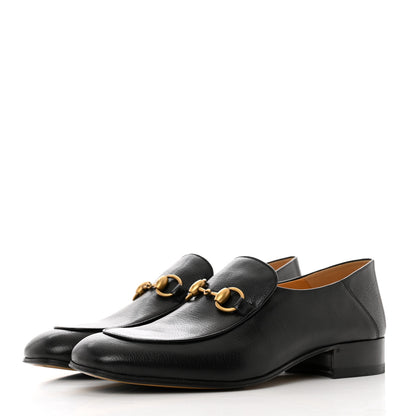 Gucci Goatskin Womens Horsebit Mid-Heel Loafers 39.5 Black 3 of 9