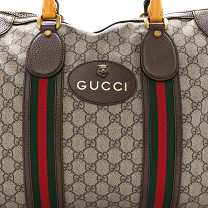 Gucci Soft GG Supreme Monogram Web Neo Vintage Duffle Bag Beige New Acero Crop 7 of 25