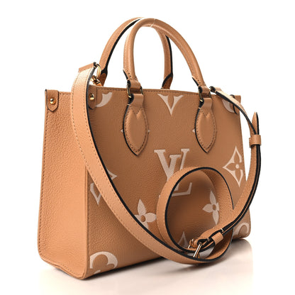 Louis Vuitton Empreinte Monogram Giant Onthego PM Arizona Creme 2 of 10