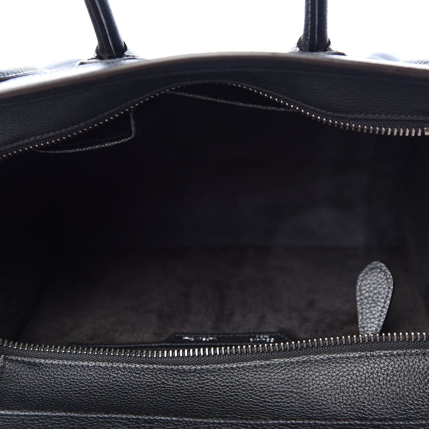 Drummed Calfskin Micro Luggage Black