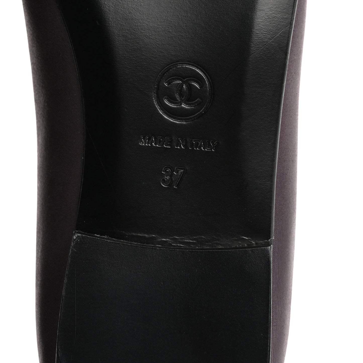 Lambskin Cap Toe Ballerina Flats 37 Purple