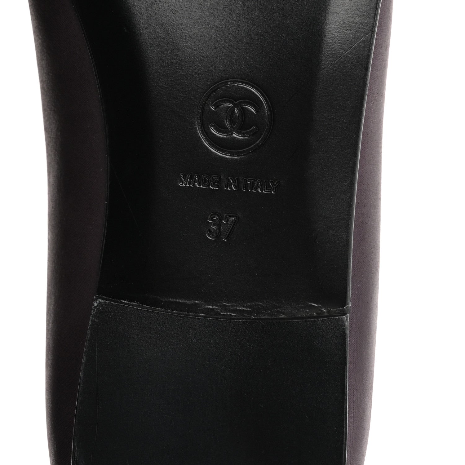 Chanel Lambskin Cap Toe Ballerina Flats 37 Purple 8 of 10