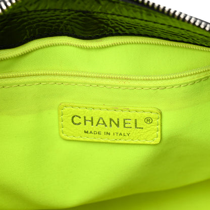 Chanel Patent Quilted Day Glo Flap Bag Black 5 of 10
