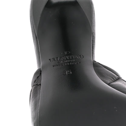 Valentino Garavani Nappa Quilted Monochrome Roman Stud 65mm Slide Sandals 35 Black 6 of 9