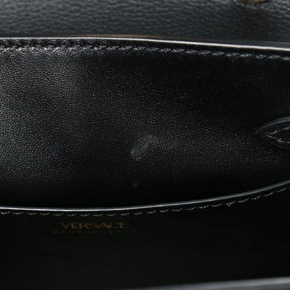 Versace Grained Calfskin Small La Medusa Top Handle Bag Black 12 of 12