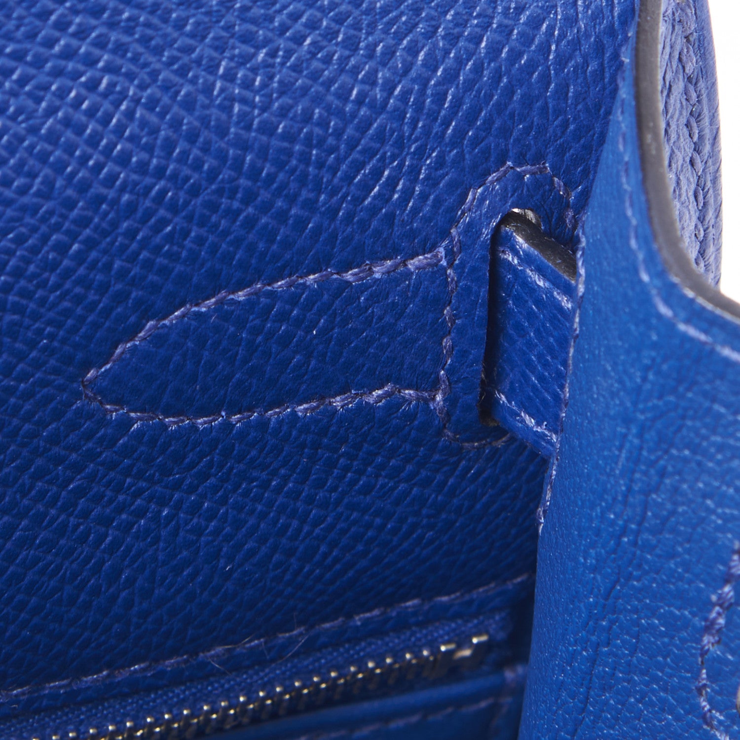 Hermes Epsom Kelly Sellier 28 Bleu Electrique 17 of 32