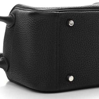 Hermes Taurillon Clemence Mini Lindy 20 Black 9 of 12
