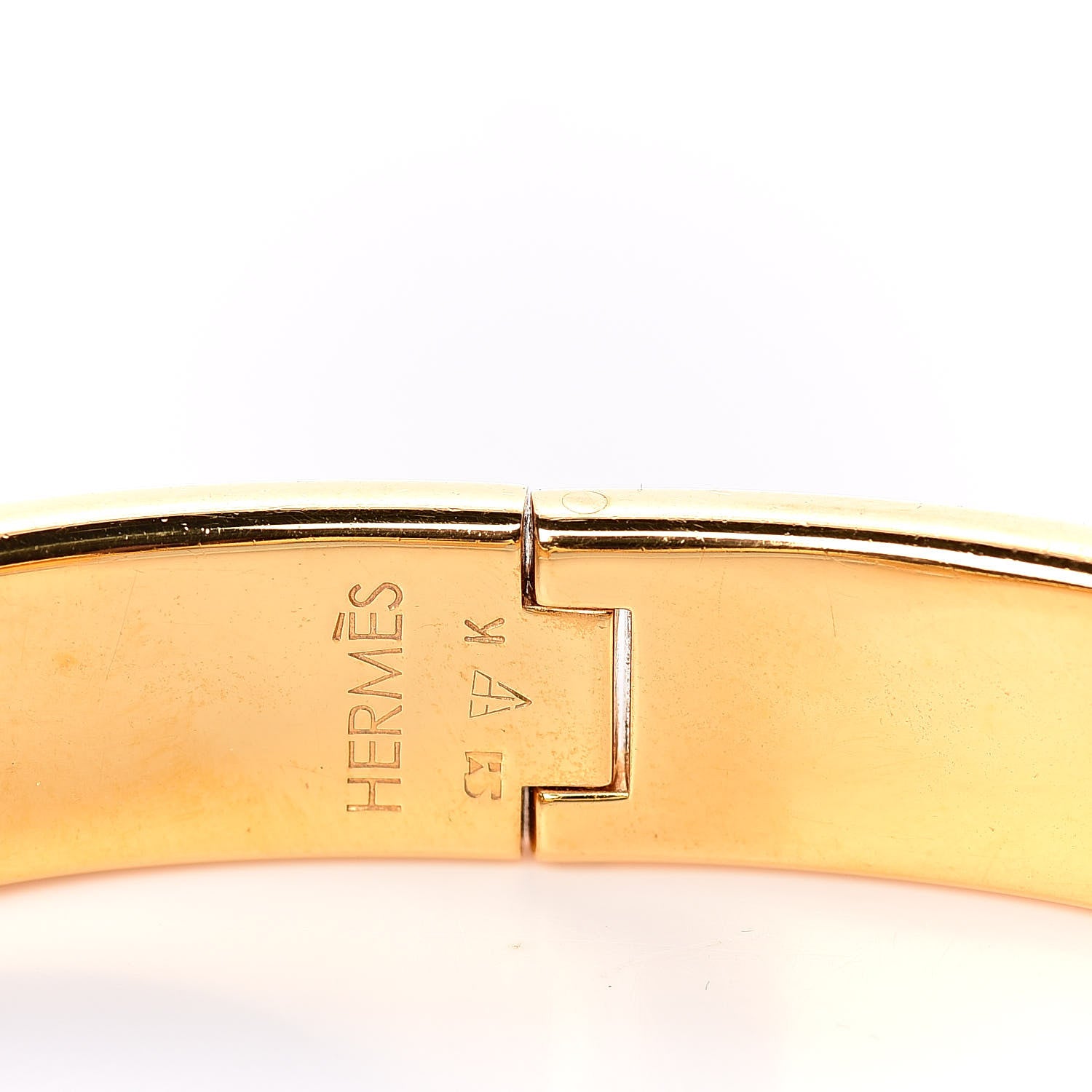 Hermes Enamel Narrow Clic Clac H Bracelet PM Orange 5 of 5