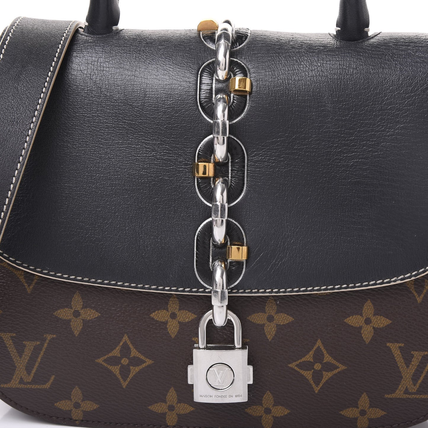 Calfskin Monogram Chain It Bag PM Black