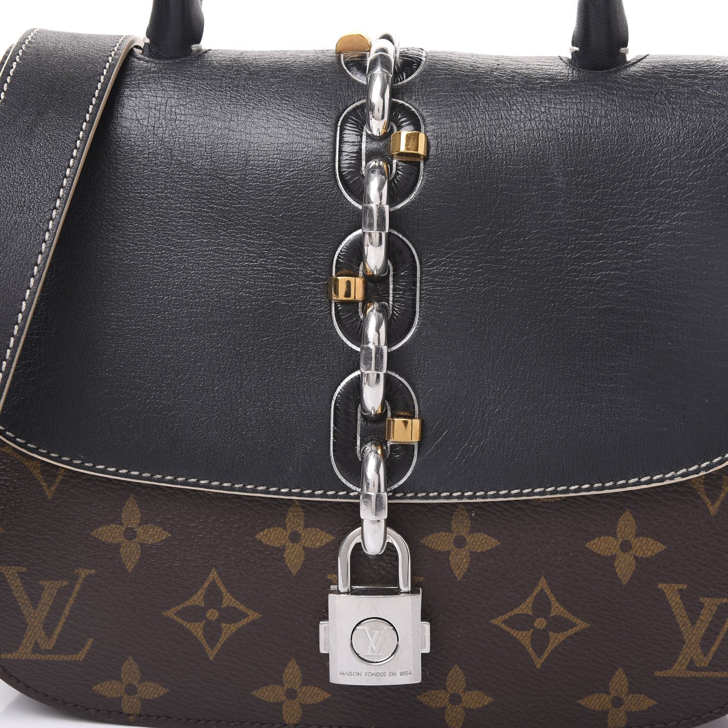 Louis Vuitton Calfskin Monogram Chain It Bag PM Black 9 of 9
