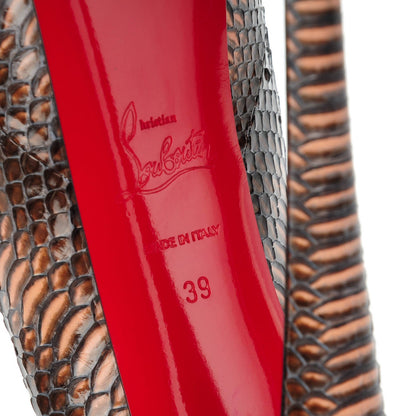 Christian Louboutin Watersnake Rocaille Daffodile 160 Pumps 39 Nude 6 of 7