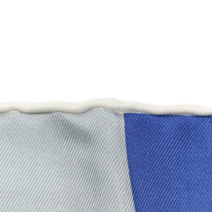 Hermes Silk Mini Brides De Gala Giant Triangle Scarf Bleu White Gris 5 of 5