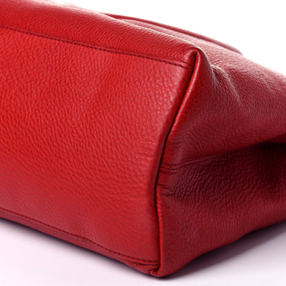 Gucci Pebbled Calfskin Medium Soho Chain Shoulder Bag Tabasco Red 10 of 11