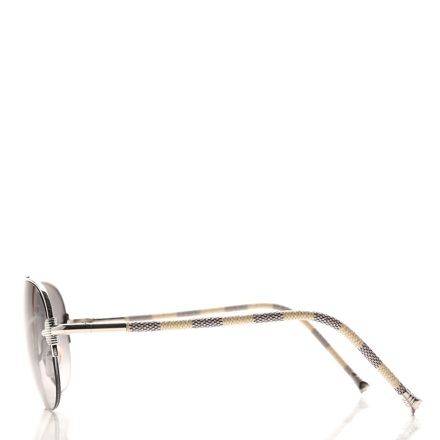 Louis Vuitton Damier Azur Petite Viola Pilote Aviator Sunglasses Z0570U 3 of 8