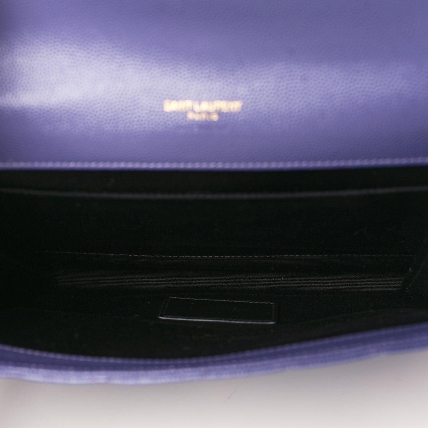Grain De Poudre Textured Mixed Matelasse Triquilt Monogram Clutch Dark Wisteria