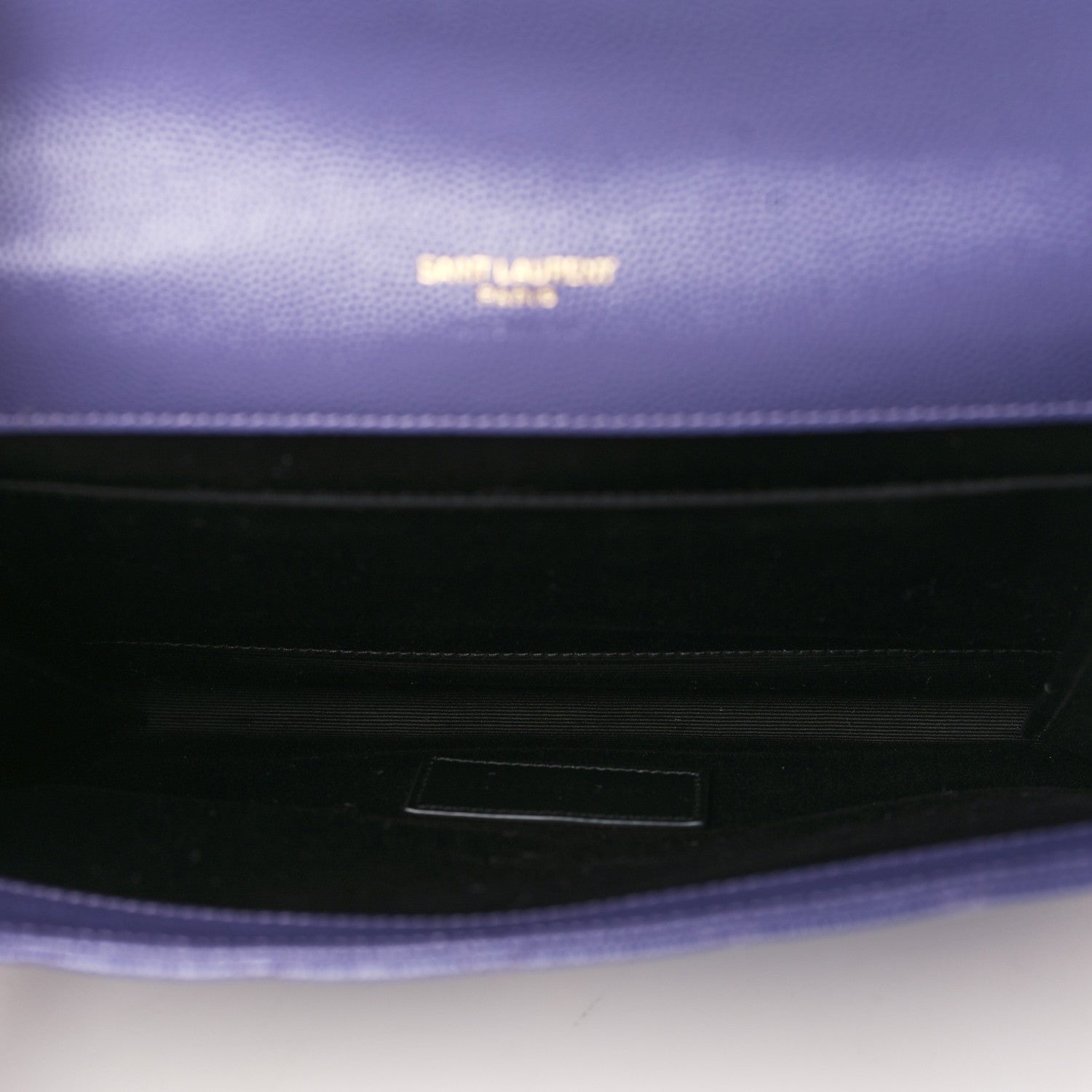 Saint Laurent Grain De Poudre Textured Mixed Matelasse Triquilt Monogram Clutch Dark Wisteria 5 of 10