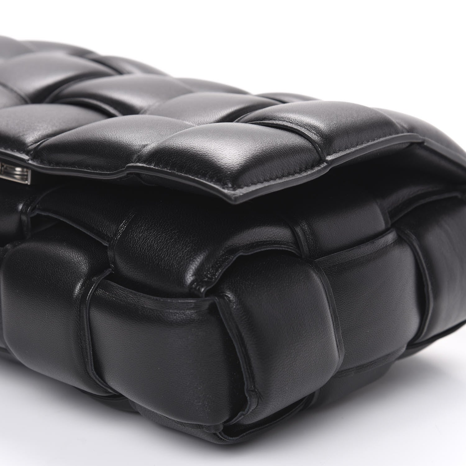 Bottega Veneta Nappa Maxi Intreccio Padded Cassette Crossbody Bag Black 7 of 9