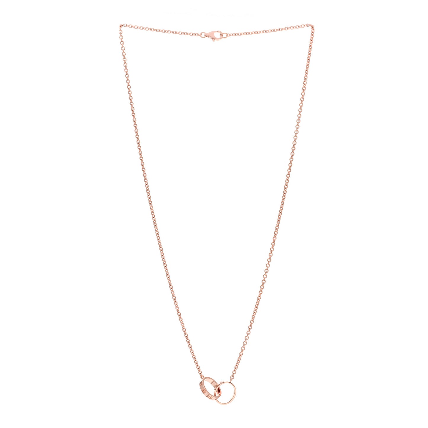 18K Pink Gold Interlocking LOVE Necklace