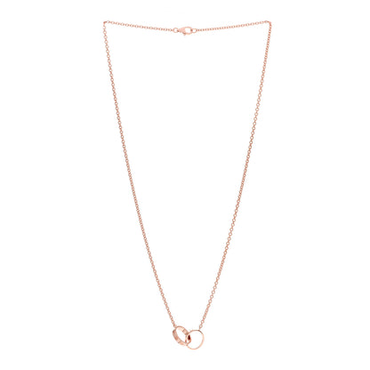 Cartier 18K Pink Gold Interlocking LOVE Necklace 3 of 4