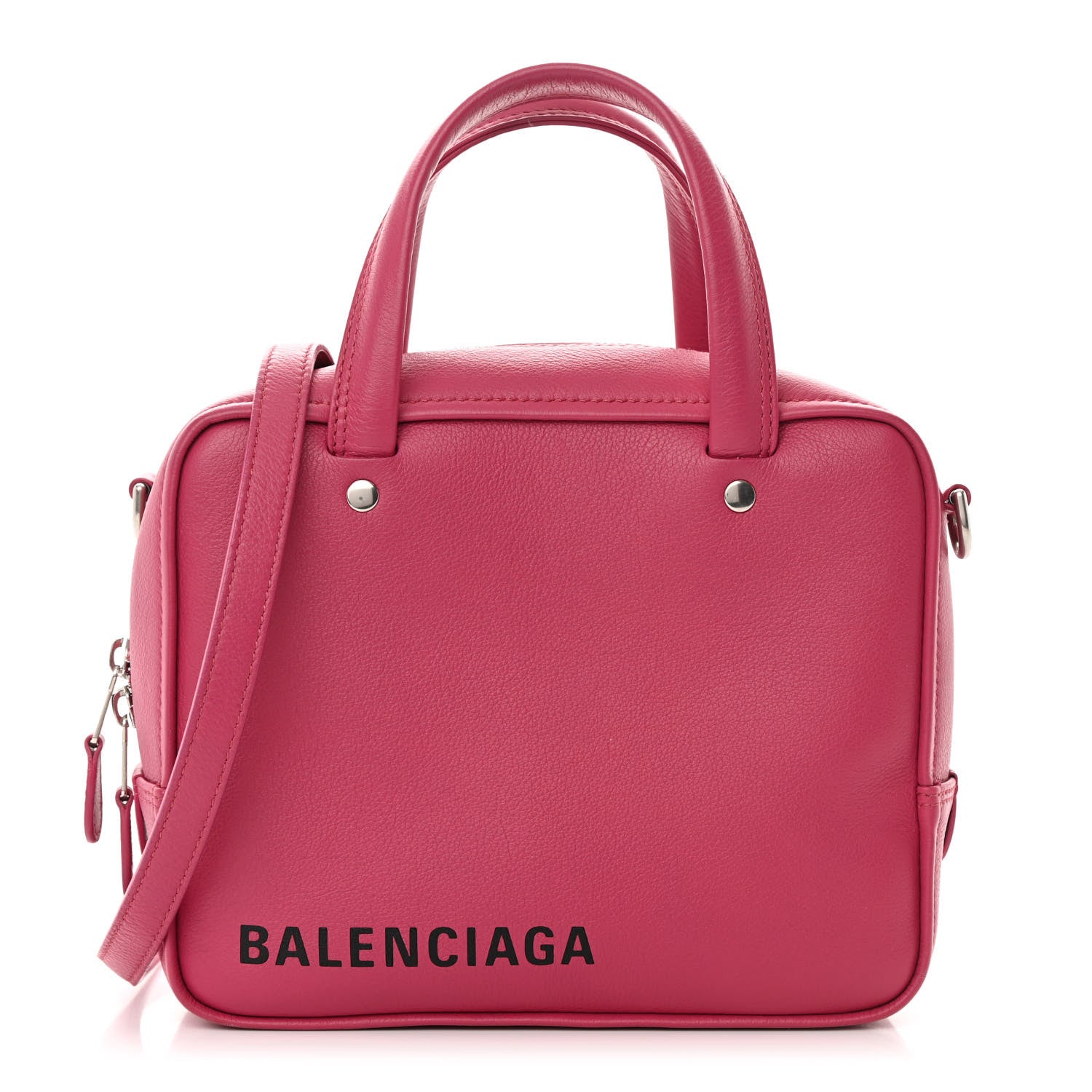 Balenciaga Shiny Day Calfskin XS Triangle Square Bag Pink 1 of 10