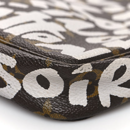 Louis Vuitton Monogram Graffiti Pochette Accessories Silver 7 of 8