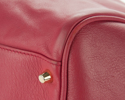Burberry Calfskin Small Canterbury Tote Dark Pink 8 of 13