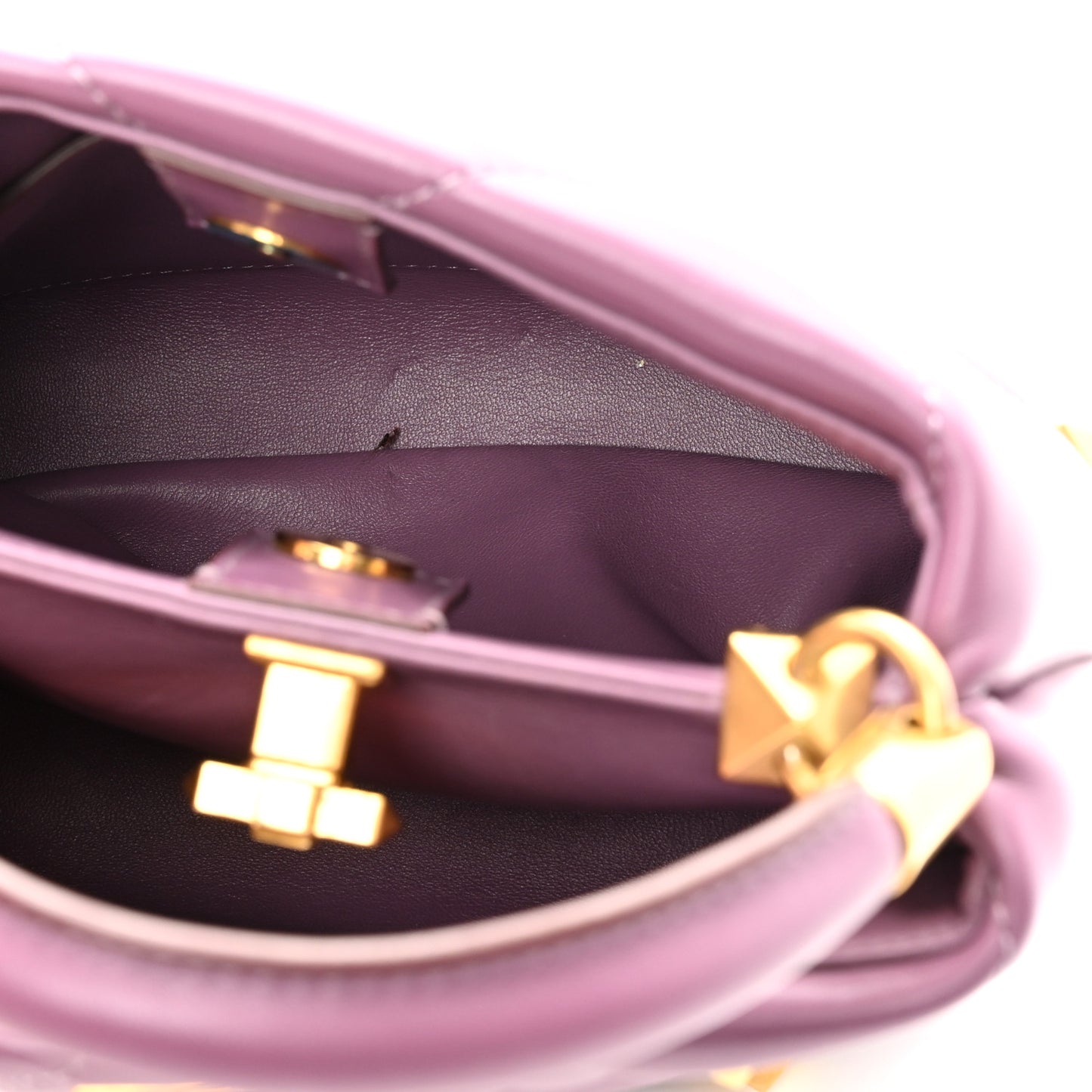 Nappa Small Roman Stud The Handle Bag Prune