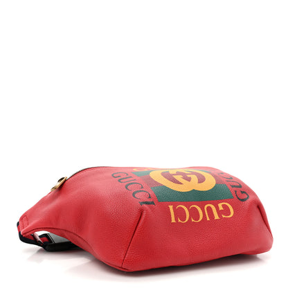 Gucci Grained Calfskin Logo Belt Bag Hibiscus Red 4 of 9