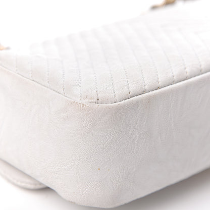 Chanel Calfskin Surpique Chevron Small Flap White 18 of 34
