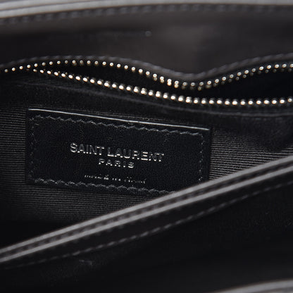 Saint Laurent Calfskin Y Quilted Monogram Toy Loulou Crossbody Bag Asphalt 6 of 12