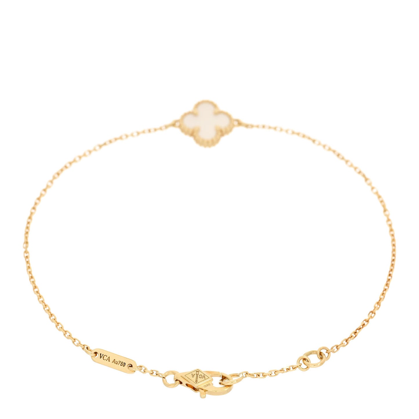 18K Yellow Gold Mother of Pearl Sweet Alhambra Bracelet