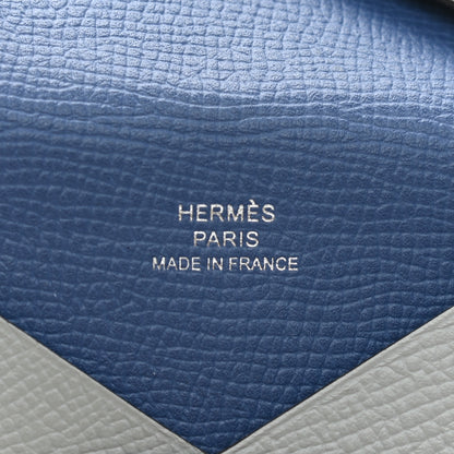 Hermes Epsom Verso Calvi Card Case Bleu Glacier Bleu Brighton 7 of 8