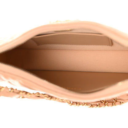 Chanel Crumpled Calfskin Quilted Braided CC Hobo Beige 5 of 12